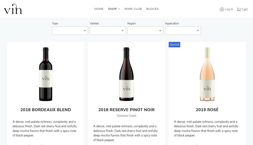 Shop all wines